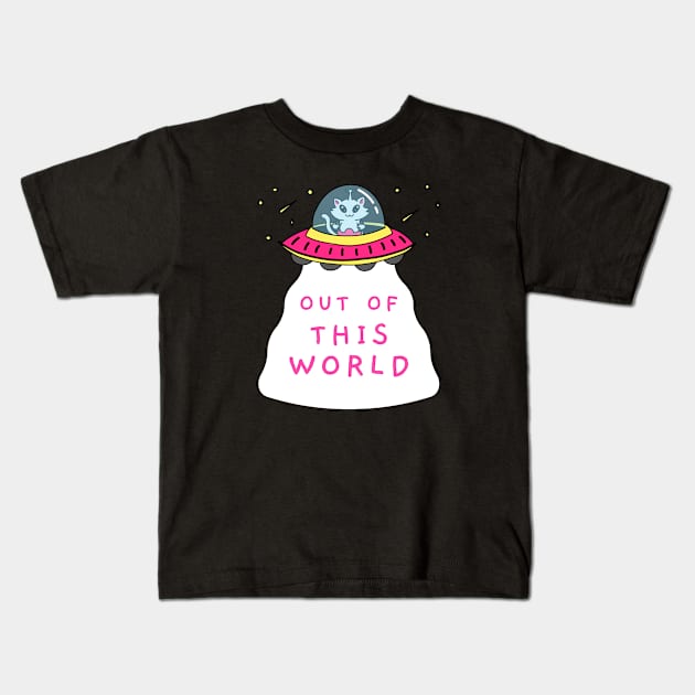 Alien Spaceship Kids T-Shirt by MONMON-75